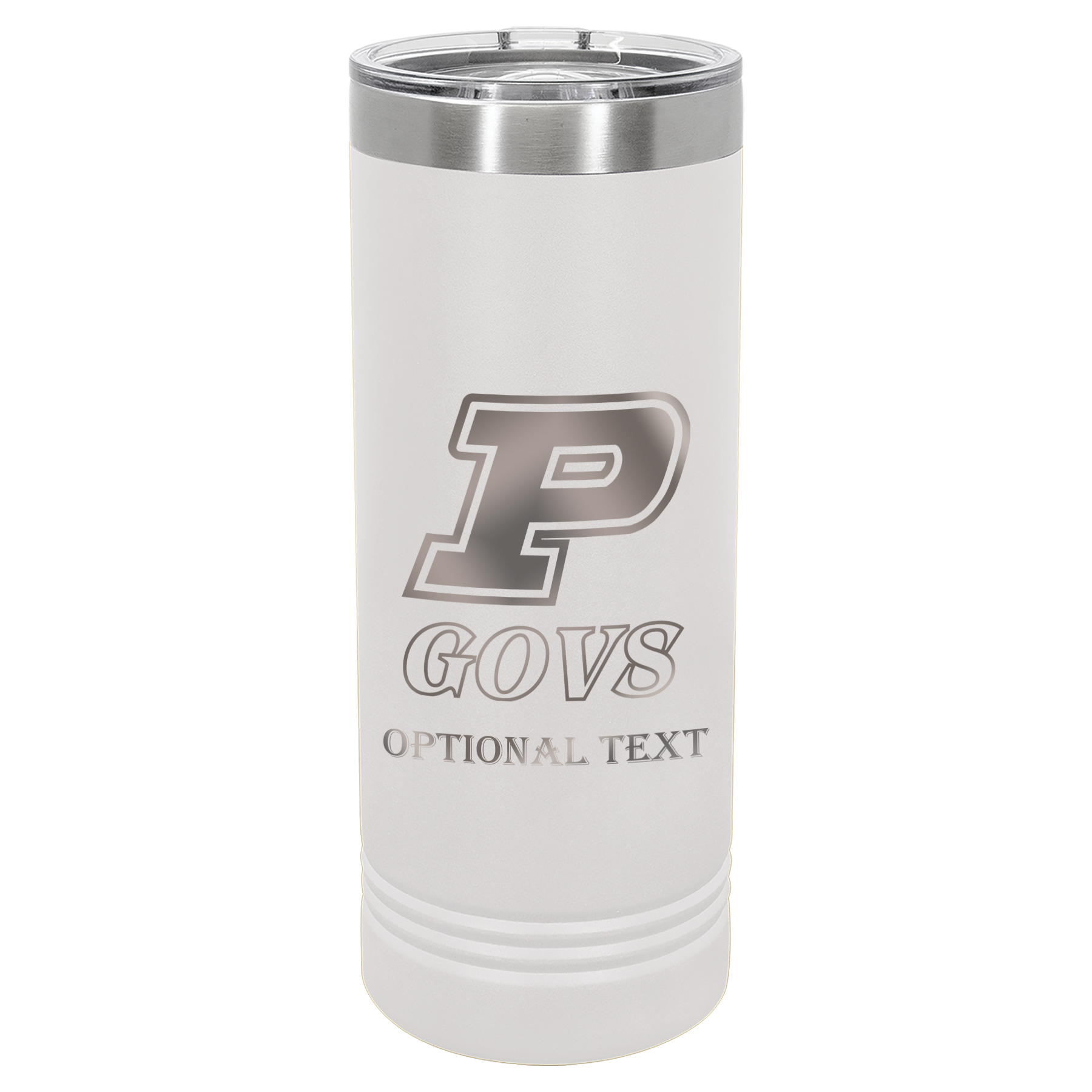 22 oz Skinny Tumbler - T.F. Riggs P with Govs