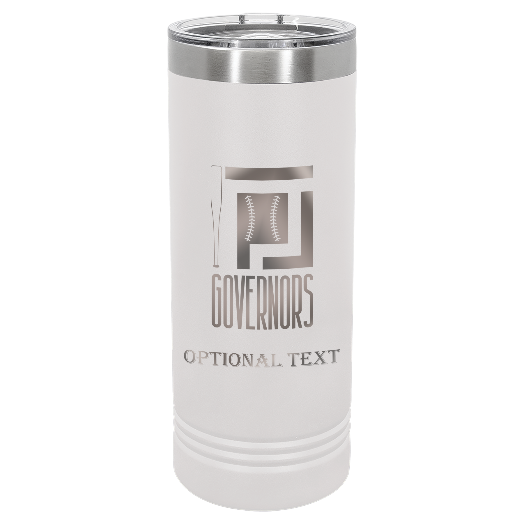 22 oz Skinny Tumbler - T.F. Riggs P with Governors