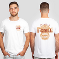 beer and bbq grill white shirt