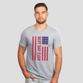 best dad american flag gray shirt