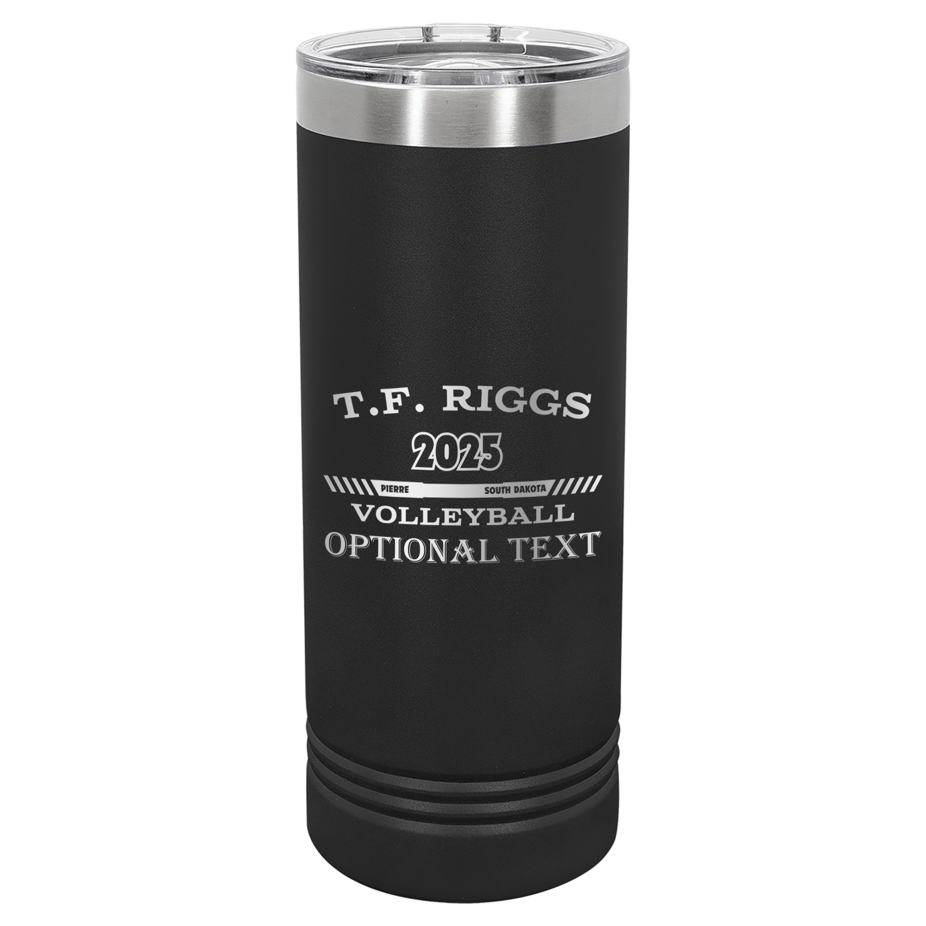 T.F. Riggs Volleyball 22 oz Skinny Tumbler, Fan Gift