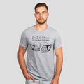 fitness beer belly gray shirt