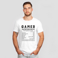 game nutrition facts white shirt - bw