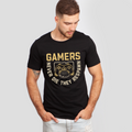 gamers never die they respawn black shirt - colored