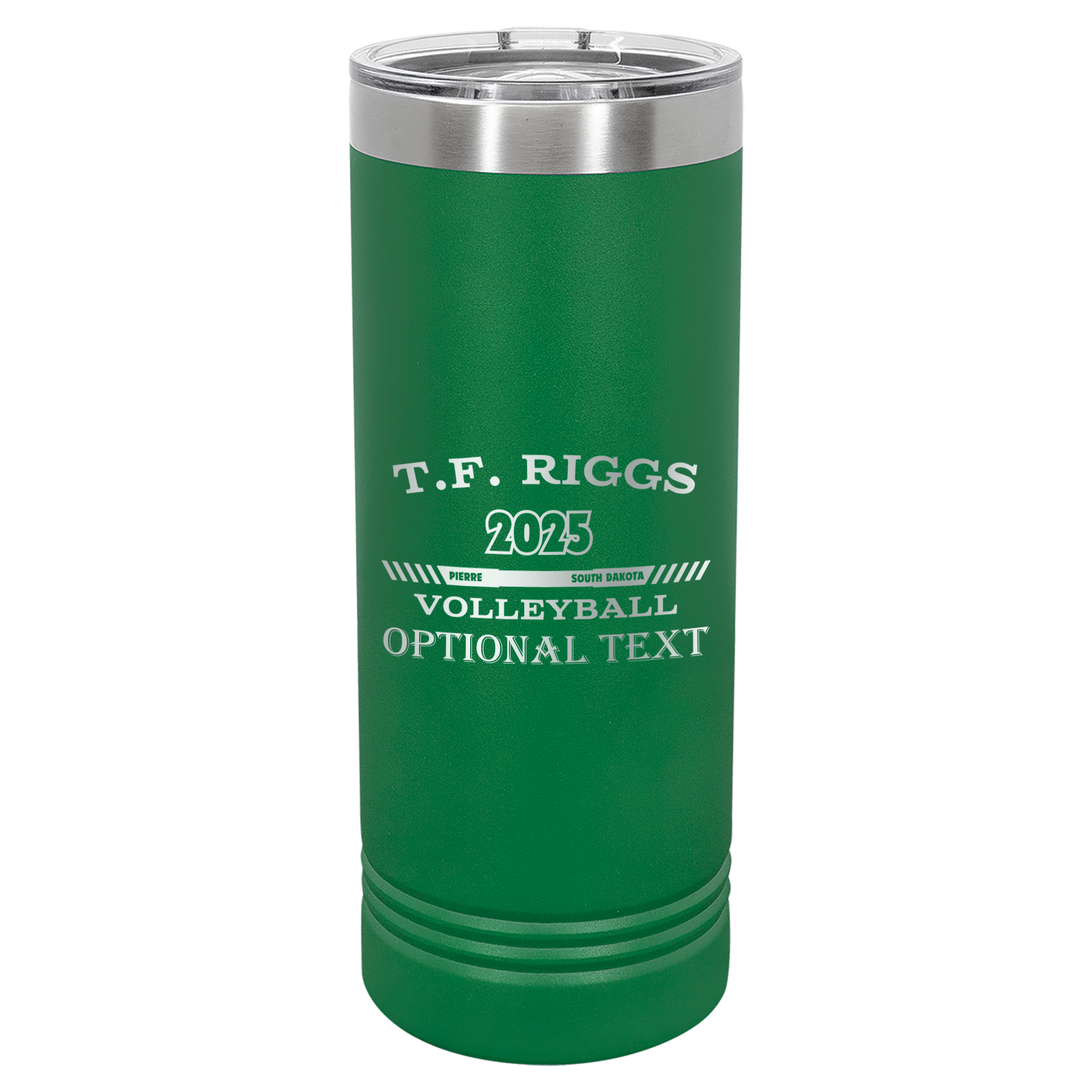 T.F. Riggs Volleyball 22 oz Skinny Tumbler, Fan Gift