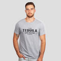 i love tequila and maybe 3 people gray shirt - bw