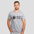 fitness beer belly gray shirt