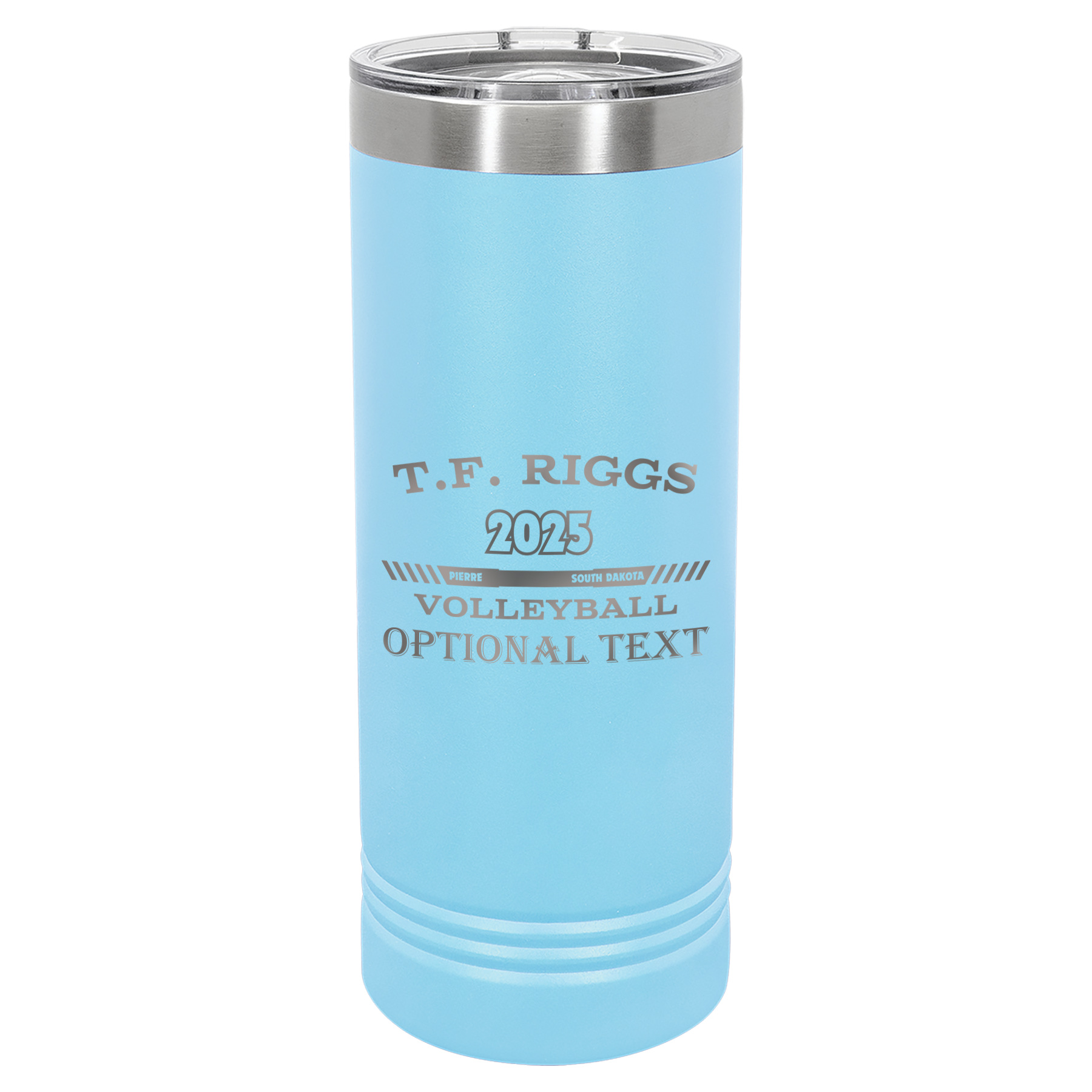 T.F. Riggs Volleyball 22 oz Skinny Tumbler, Fan Gift