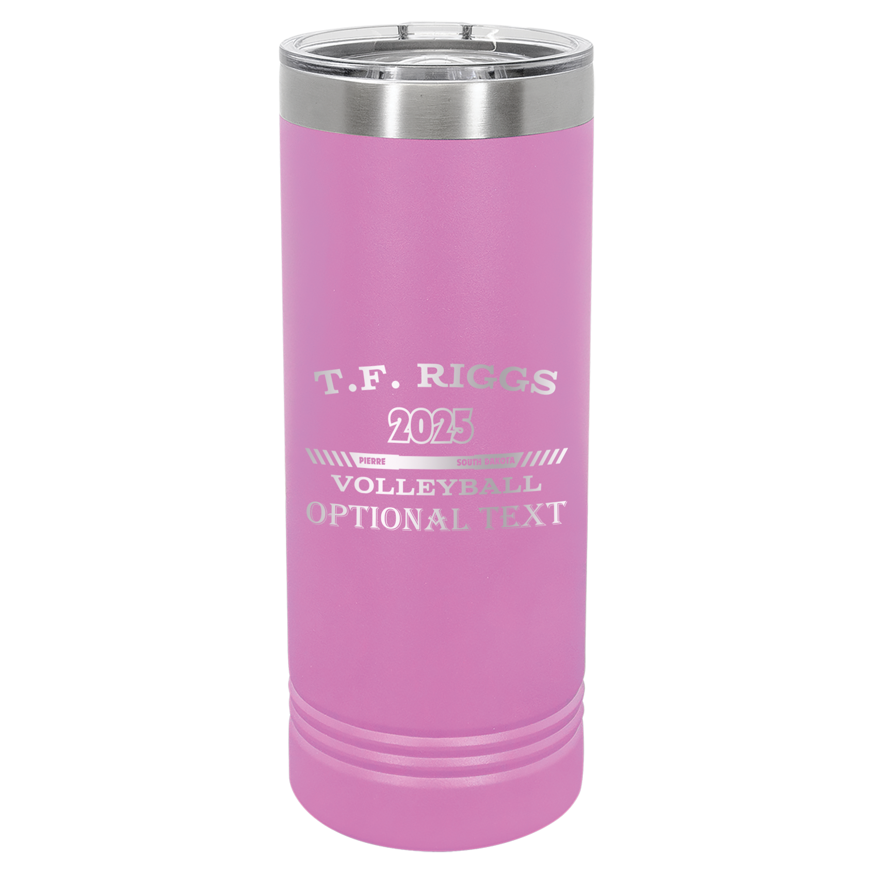 T.F. Riggs Volleyball 22 oz Skinny Tumbler, Fan Gift