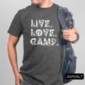 live love camp boho asphalt shirt - bw