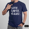 live love camp boho navy shirt - bw