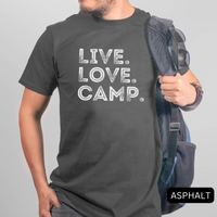 Thumbnail for live love camp men asphalt shirt - bw 
