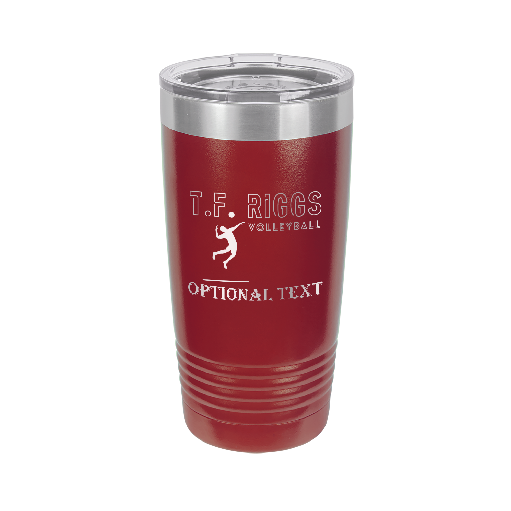 T.F. Riggs Volleyball Fan Gift, 20 oz Ringneck Tumbler