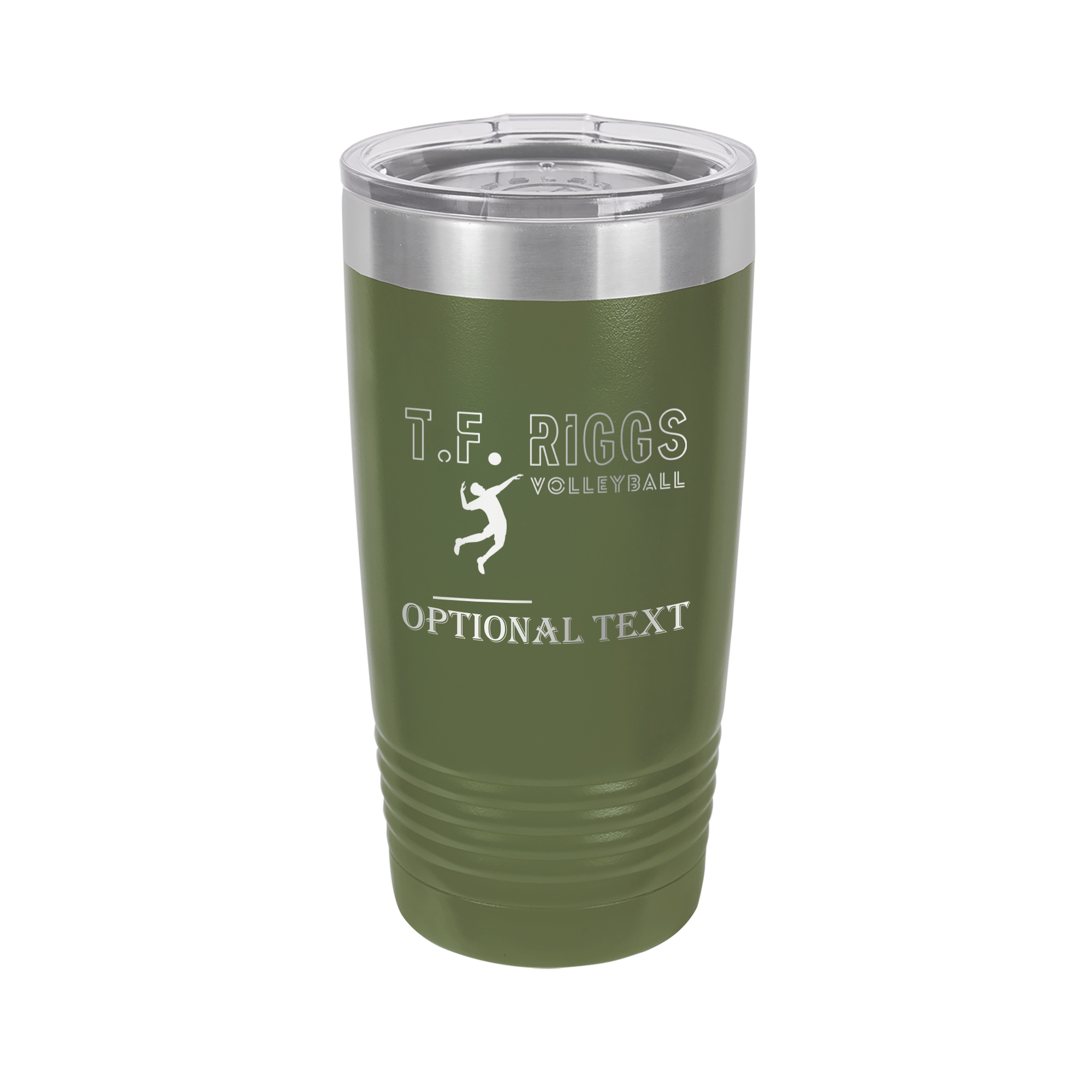 T.F. Riggs Volleyball Fan Gift, 20 oz Ringneck Tumbler