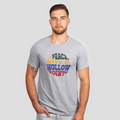 peace, love & hollow points unisex gray shirt - colored