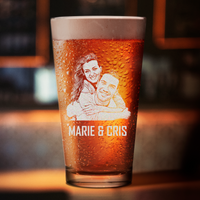 Thumbnail for Personalized Couple Beer Glass