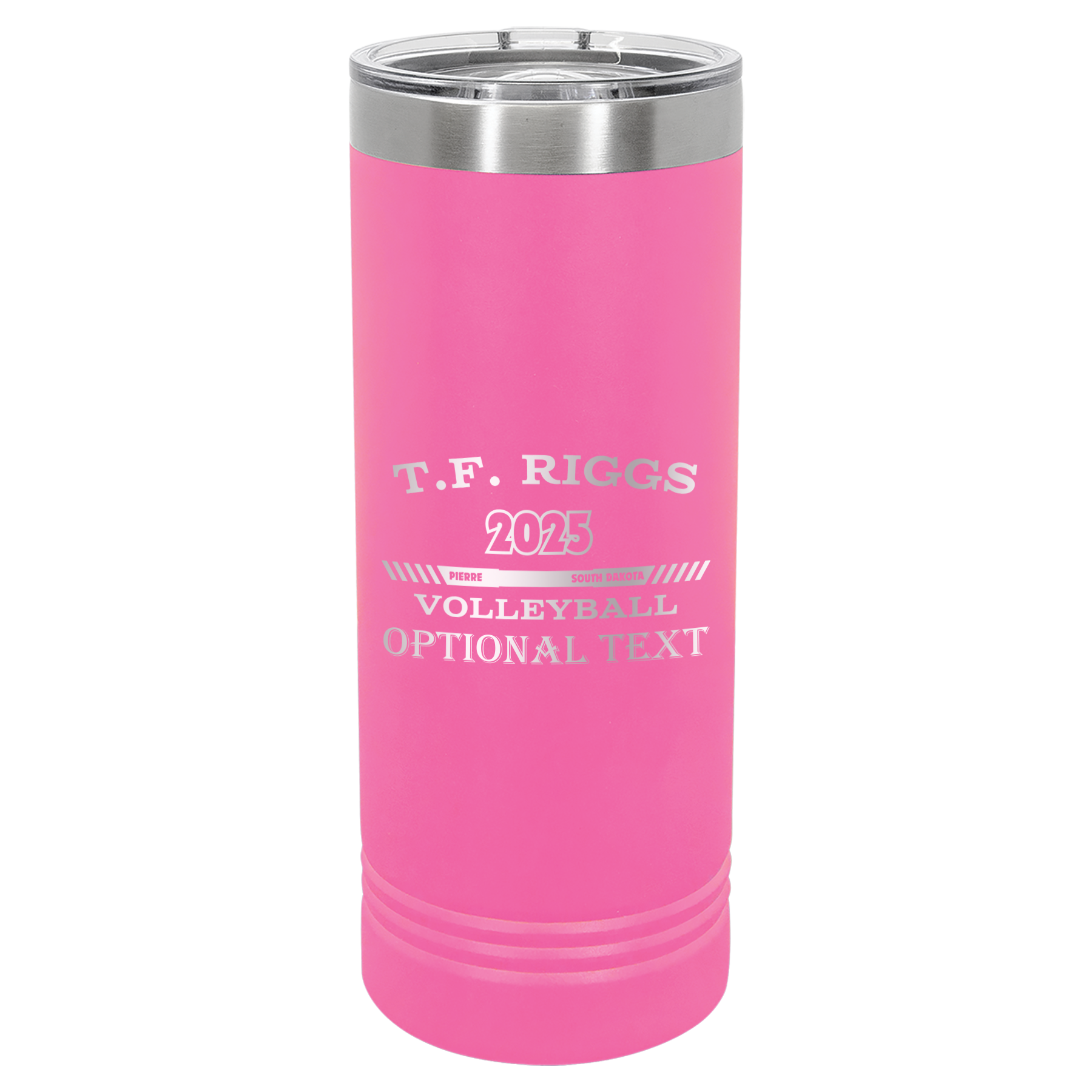 T.F. Riggs Volleyball 22 oz Skinny Tumbler, Fan Gift