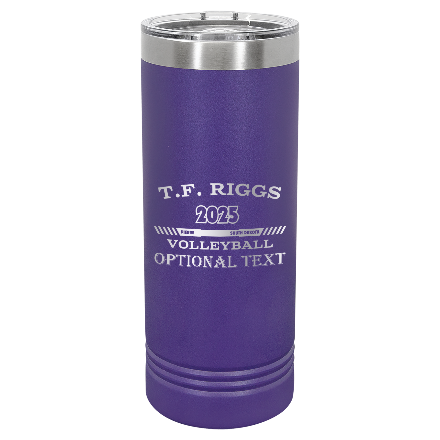 T.F. Riggs Volleyball 22 oz Skinny Tumbler, Fan Gift