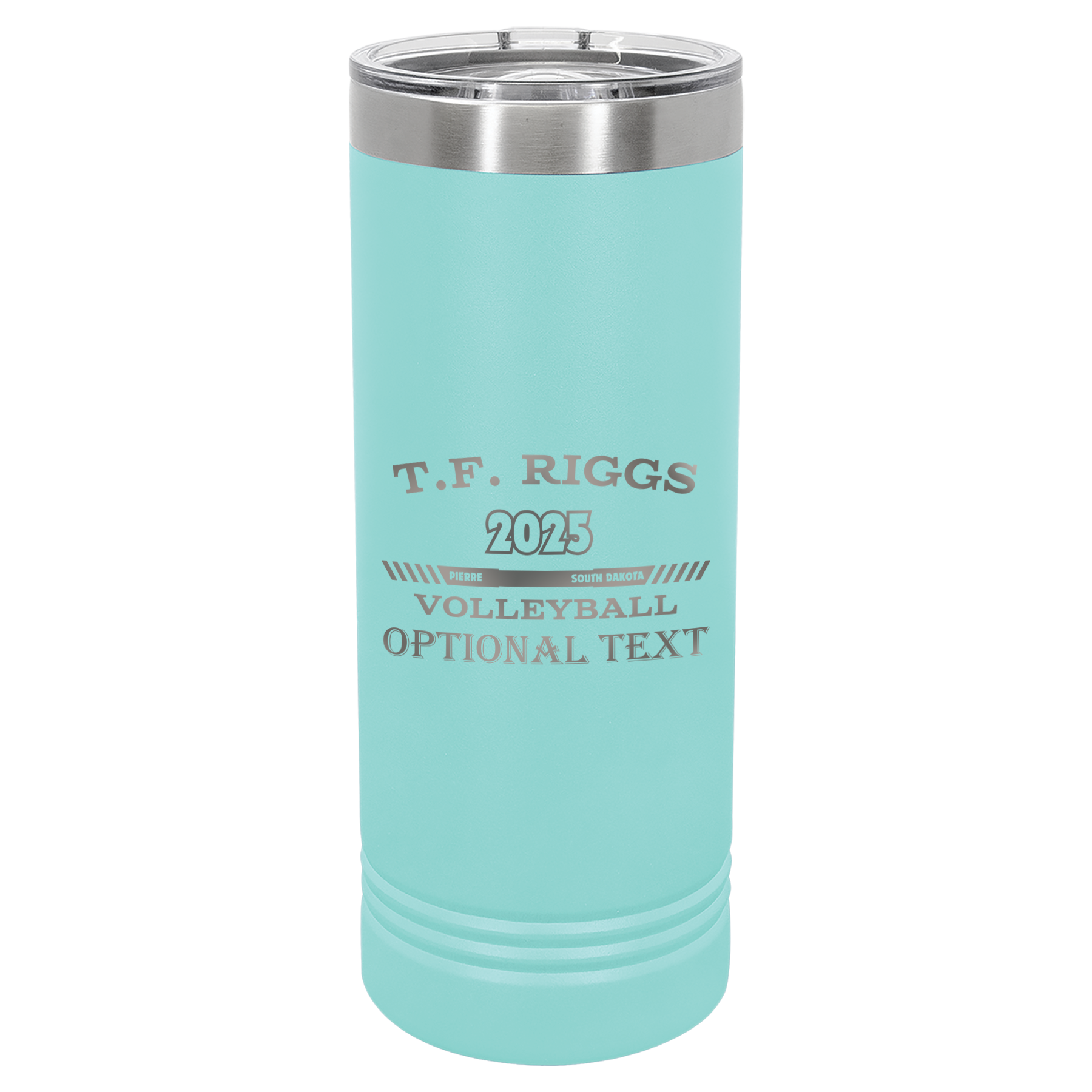 T.F. Riggs Volleyball 22 oz Skinny Tumbler, Fan Gift