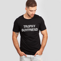 trophy boyfriend black shirt - bw