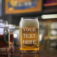 Thumbnail for Custom 16oz Beer Can Glass - Ideal Gift for Beer Lovers and Coffee Enthusiasts. Add YOUR TEXT for a Unique Touch