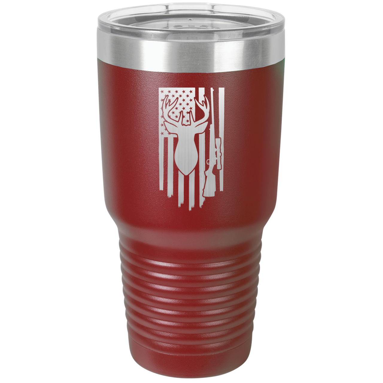 Deer-Gun-Flag Design Tumbler