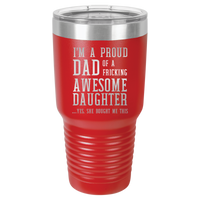 Thumbnail for I'm a Proud Dad 30oz Ringneck Tumbler
