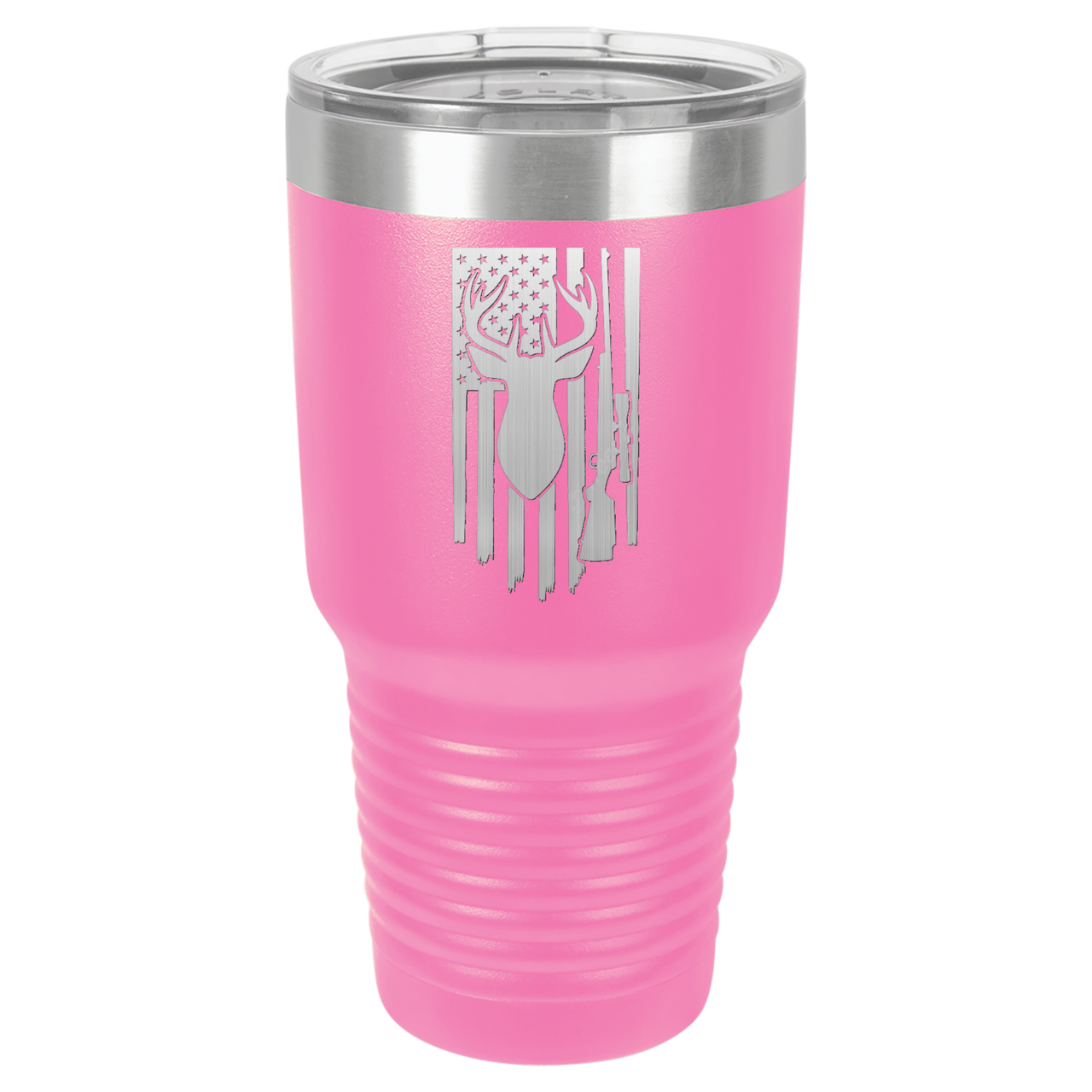 Deer-Gun-Flag Design Tumbler