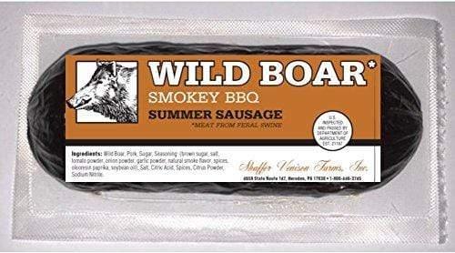 Shaffer Venison Farms Wild Boar Smokey BBQ summer sausage Broquet 
