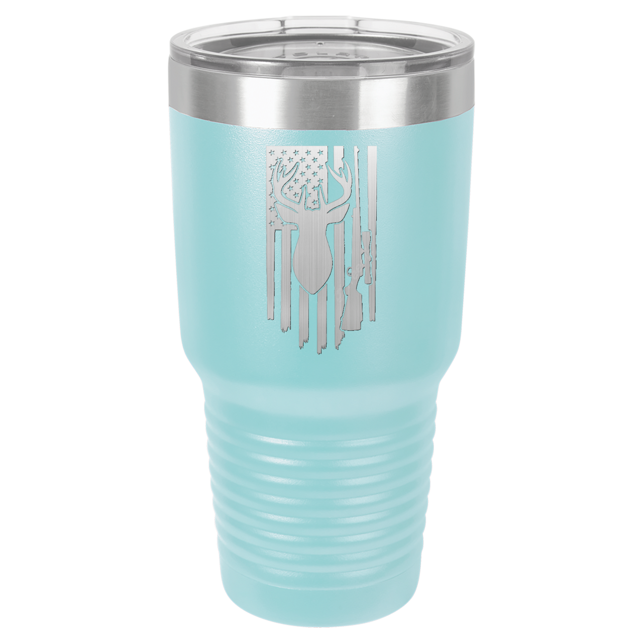 Deer-Gun-Flag Design Tumbler