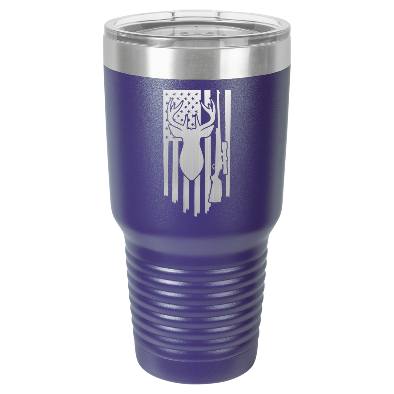 Deer-Gun-Flag Design Tumbler