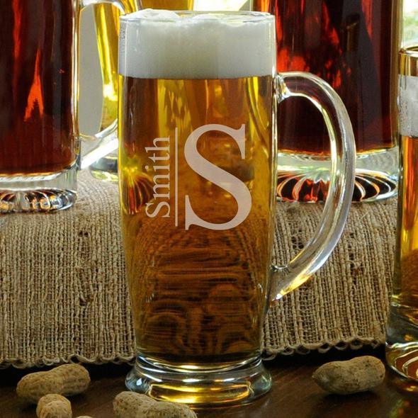 Personalized Slim Beer Mug - 6 Design Options Drink JDS Modern 