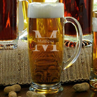 Thumbnail for Personalized Slim Beer Mug - 6 Design Options Drink JDS Stamped 