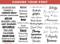 a large set of different font styles