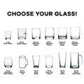 Men Pro Gun Drinking Glass | Custom Glassware