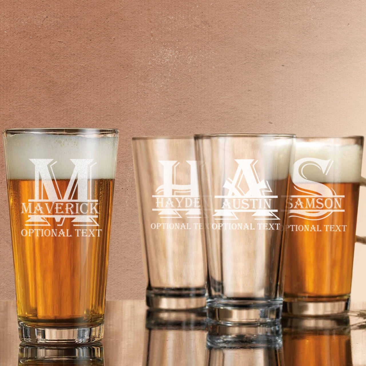 Personalized Beer Glass Anniversary Gifts