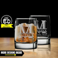 Thumbnail for Custom Monogram Whiskey Glass