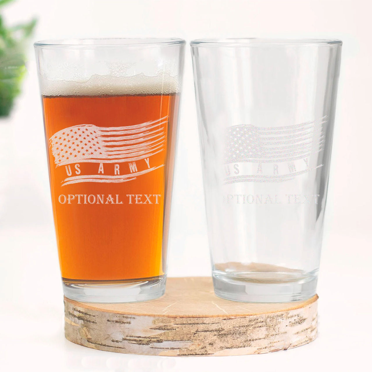 Personalized Beer Glass Military Gift