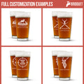 Personalized Hunting Beer Glass For Men