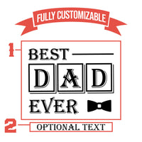 Thumbnail for Best Dad With Cute Ribbon Monogram Pint Glass