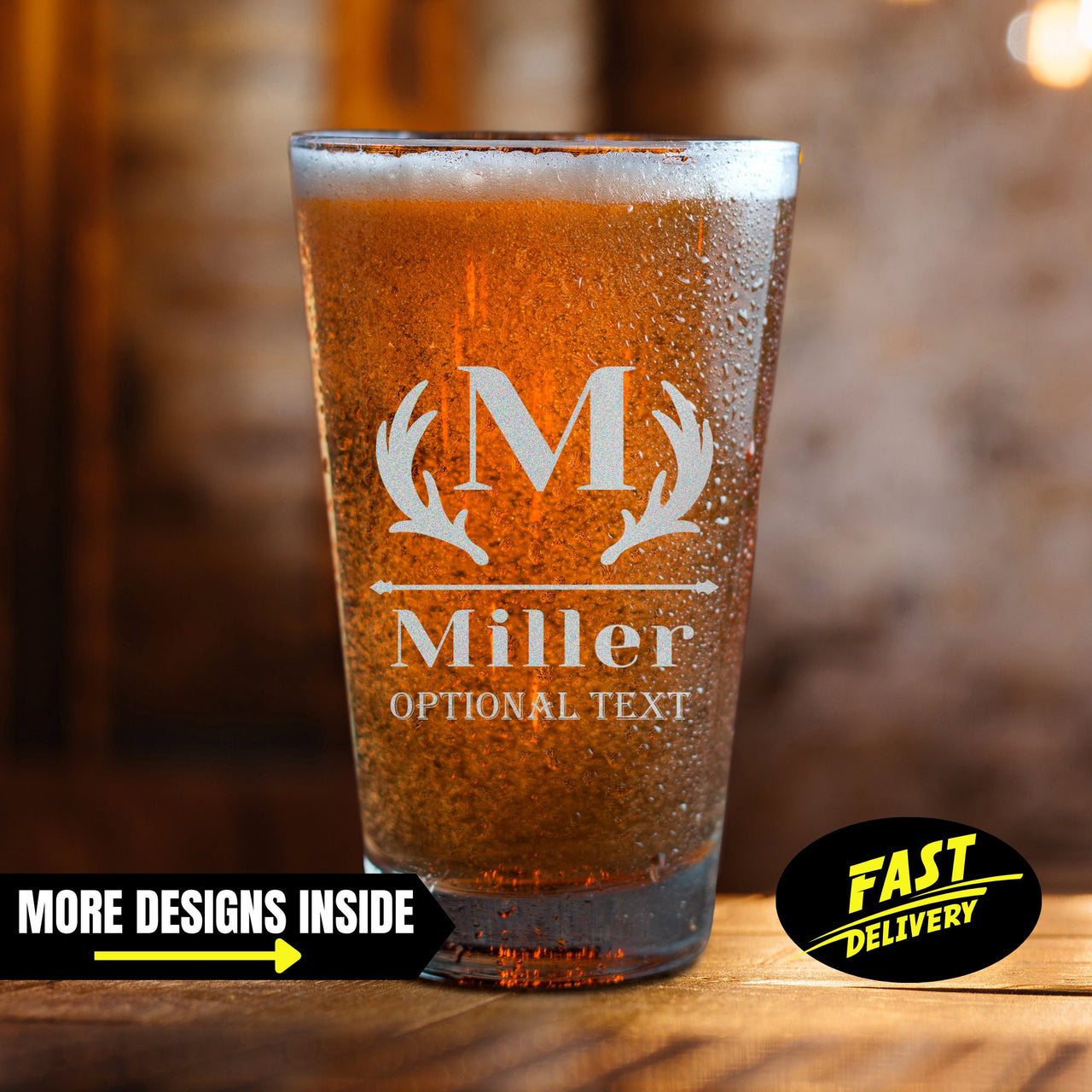 Deer Hunting Custom Pint Glass