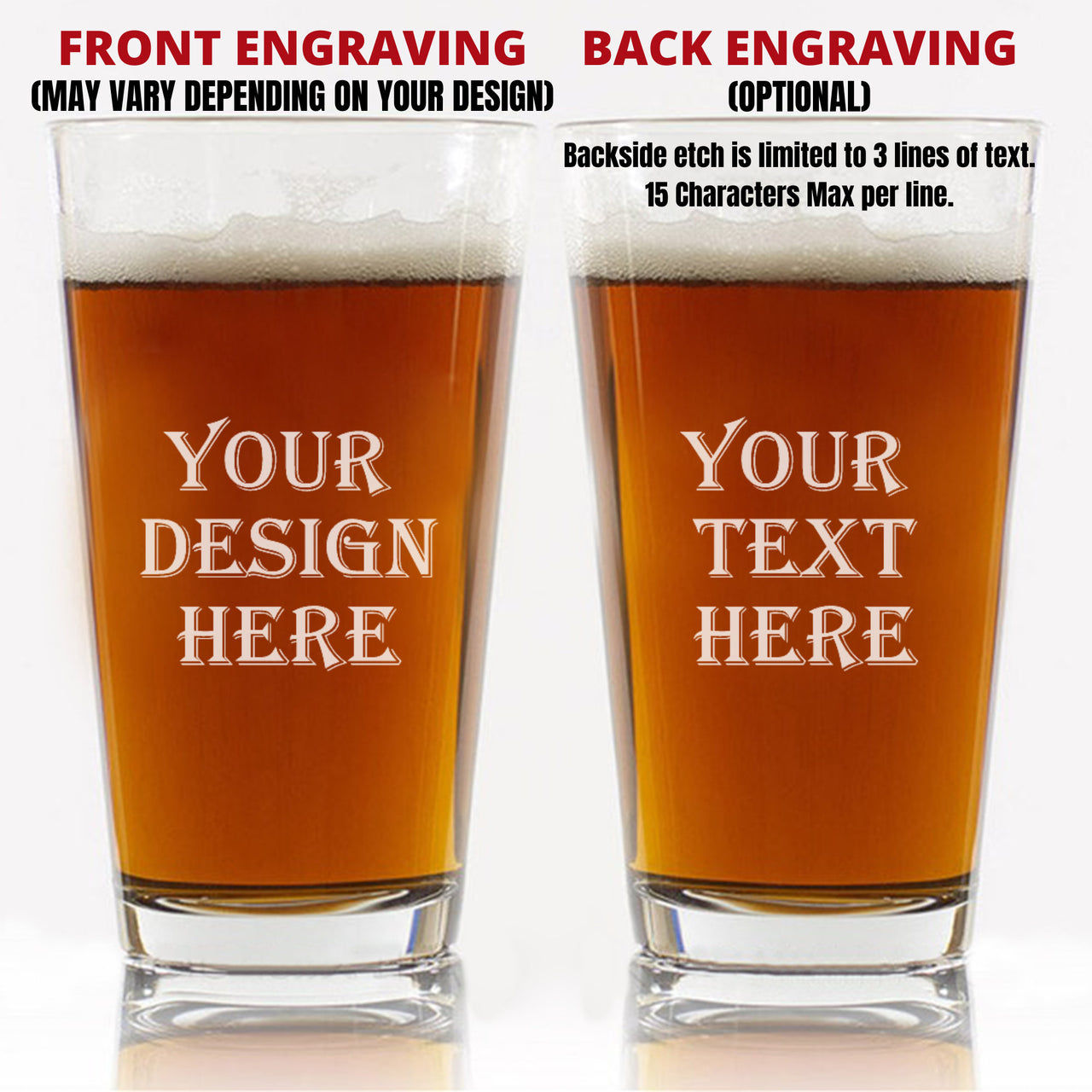 Personalized Bachelor Party Pint Glasses
