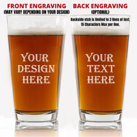 Thumbnail for Groomsmen Engraved Beer Glass