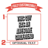 Thumbnail for This Guy Has An Awesome Girlfriend Funny Anniversary Glasses | Anniversary Gifts For Him | Gifts For Boyfriend | Dating Anniversary Gifts