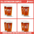 US Marines Corp Personalized Pint Glass