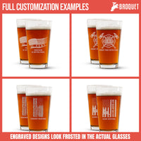 Thumbnail for Personalized 16 oz Beer Glass Police Officer Gift