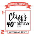 Personalized 40th Birthday Gifts Pint Glass