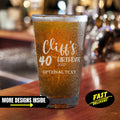 Personalized 40th Birthday Gifts Pint Glass