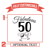 Thumbnail for Fabulous 50th Birthday Customized Pint Glass