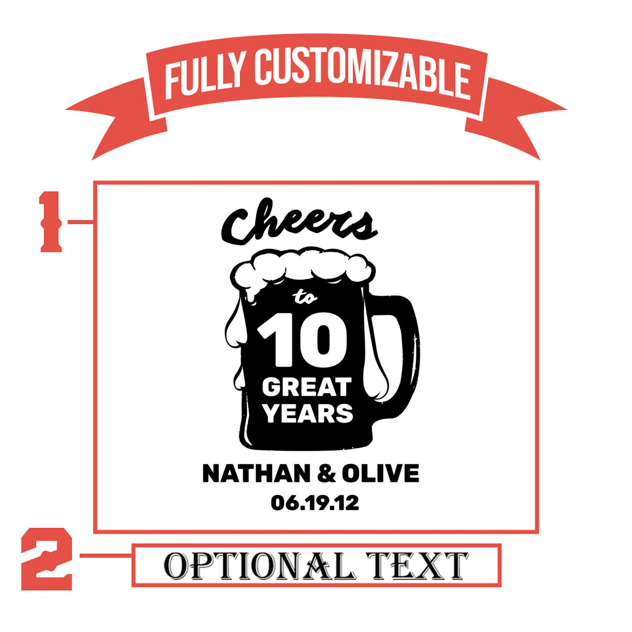 Personalized Pint Glass Anniversary Gift Ideas